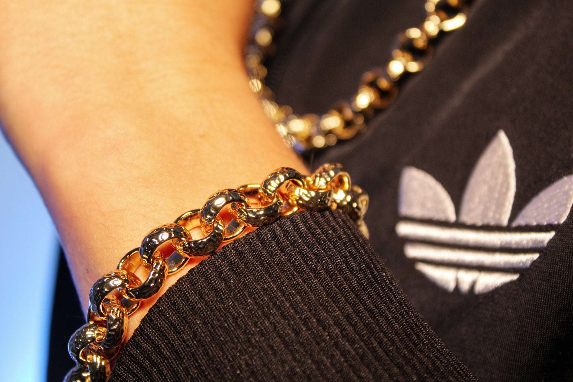 12mm Gold Diamond Cut Patterned Belcher Necklace & Bracelet Set