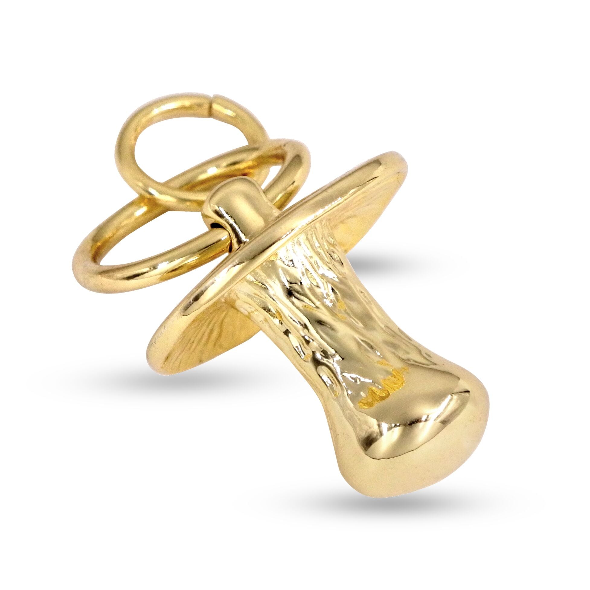 Large Gold Dummy Pendant With Cuban Chain Necklace