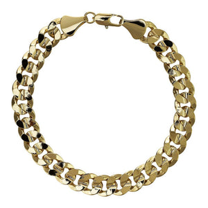 9mm Cuban Curb Classic Gold Bracelet