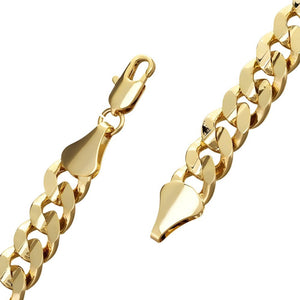 9mm Cuban Curb Classic Gold Bracelet