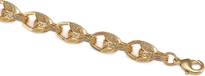 Luxury Gold 3D Patterned Tulip Chain Bracelet