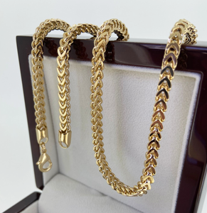 4mm Gold Franco Chain Necklace