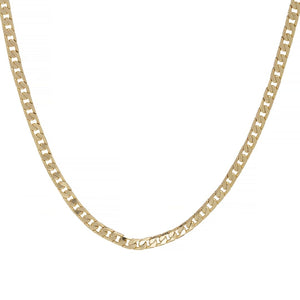 4mm Gold Cuban Curb Classic Chain Necklace