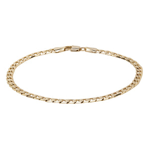 4mm Gold Cuban Curb Classic Bracelet