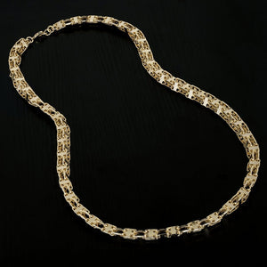 Giant Gold Cage Chain Necklace