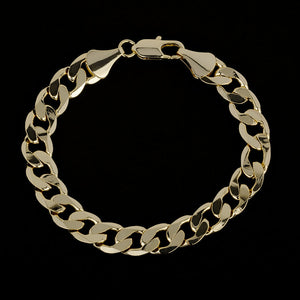 9mm Cuban Curb Classic Gold Bracelet