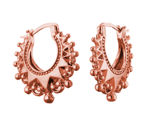 Extra Large Rose Gold Gypsy Creole Earrings - 1.4 inch