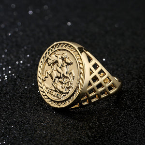 St George Gold Sovereign Ring