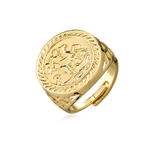 St George Gold Sovereign Ring