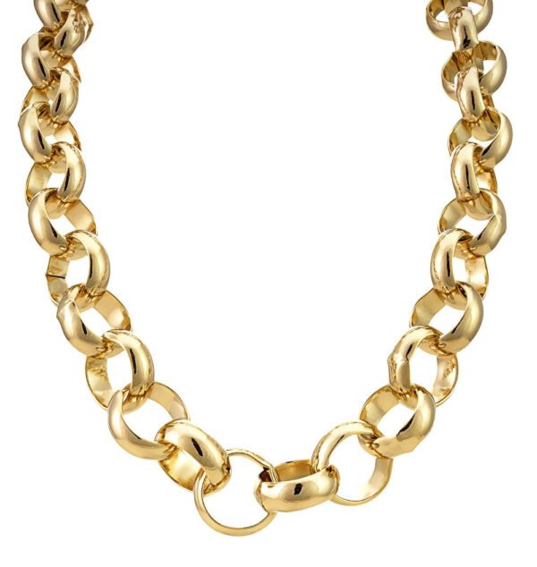 16mm XXL Gold Classic Belcher Chain 24 Inch Necklace & Bracelet Set