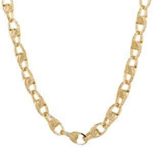 Luxury Gold 3D Patterned Tulip Chain Necklace