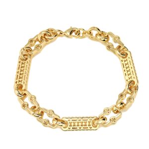 Gold Stars And Bars Luxury Bracelet
