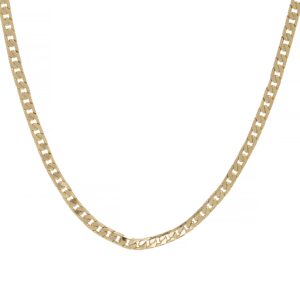 4mm Gold Cuban Curb Classic Chain Necklace