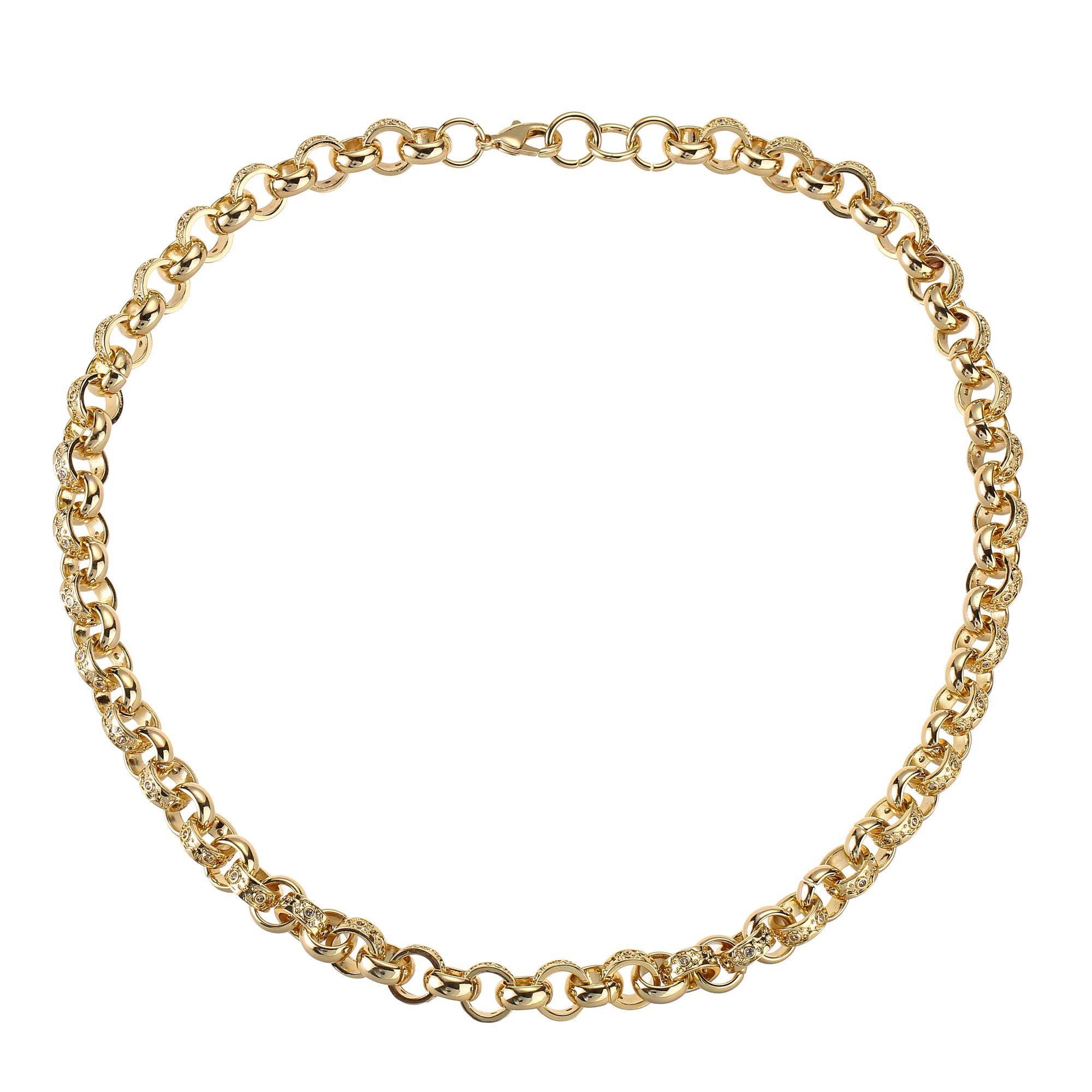 Round 3.4mm Belcher Chain Necklace in Solid 9ct Rose Gold — The Jewel Shop