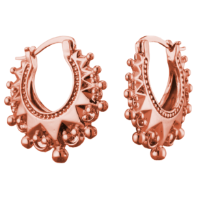 Extra Large Rose Gold Gypsy Creole Earrings - 1.4 inch