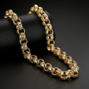 20mm Gold XXL Ornate Belcher Chain - 30 inch